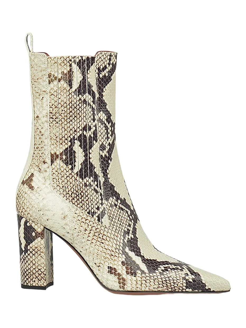 Paris Texas Women's Anja 85MM Snakeskin-Embossed Leather Ankle Boots
