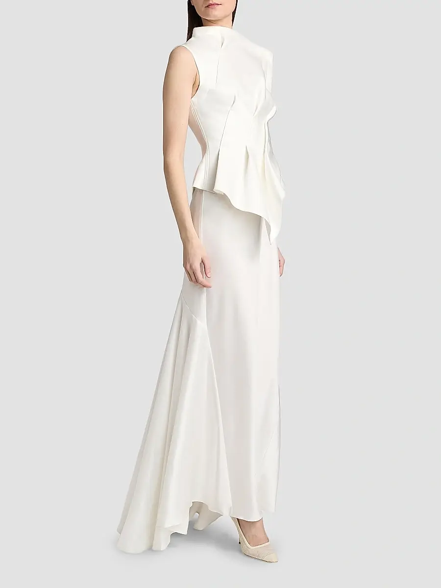ACLER Women's Forever Young Harty Satin Draped Gown | Thumbnail 2