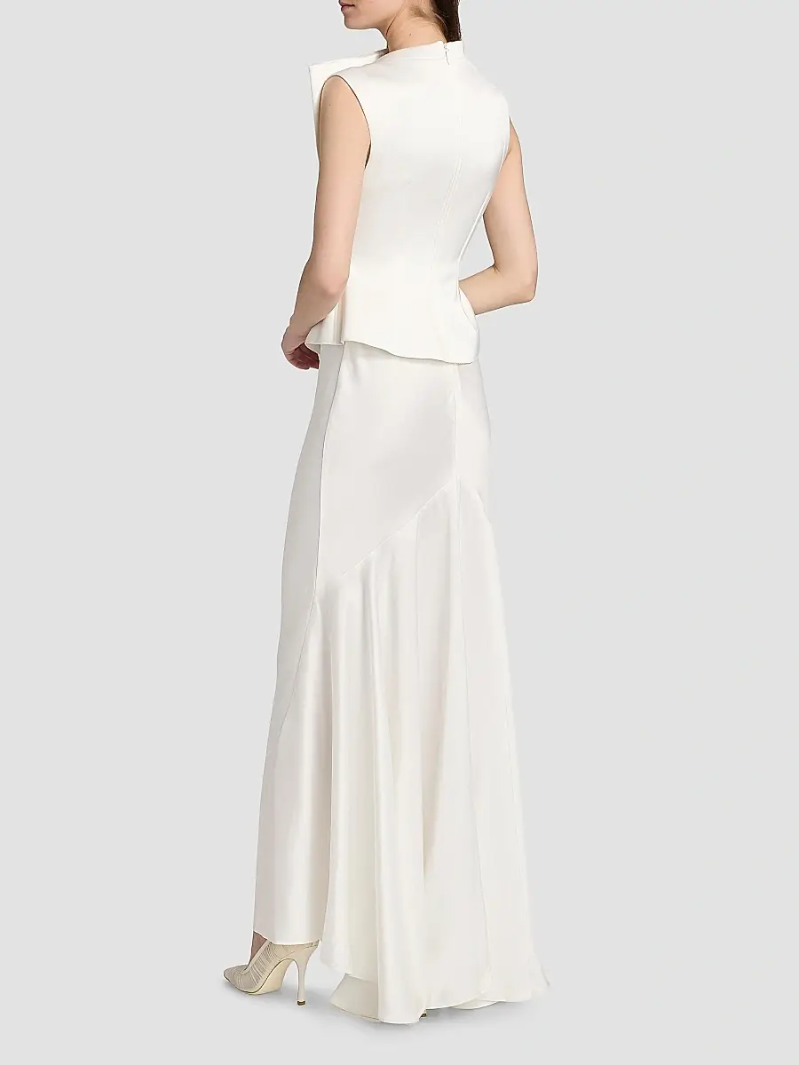 ACLER Women's Forever Young Harty Satin Draped Gown | Thumbnail 5