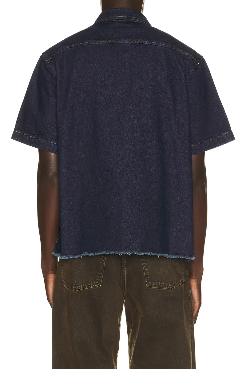 Percival Harley Denim Cropped Boxy Shirt | Thumbnail 2