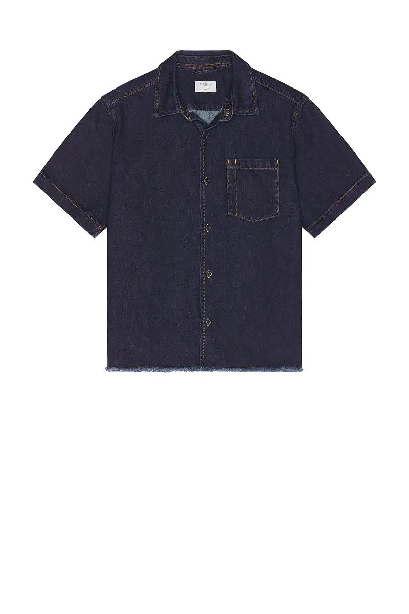 Percival Harley Denim Cropped Boxy Shirt | Thumbnail 4