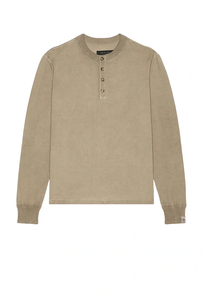 rag & bone Washed Supima Henley | Thumbnail 4 rag & bone Washed Supima Henley | Thumbnail 4