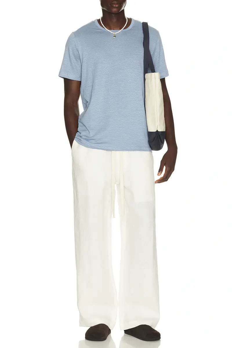 Onia Stretch Linen Crewneck Tee Shirt | Thumbnail 3