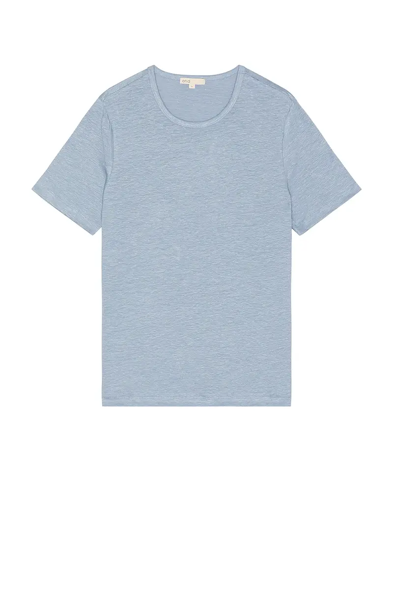 Onia Stretch Linen Crewneck Tee Shirt | Thumbnail 4