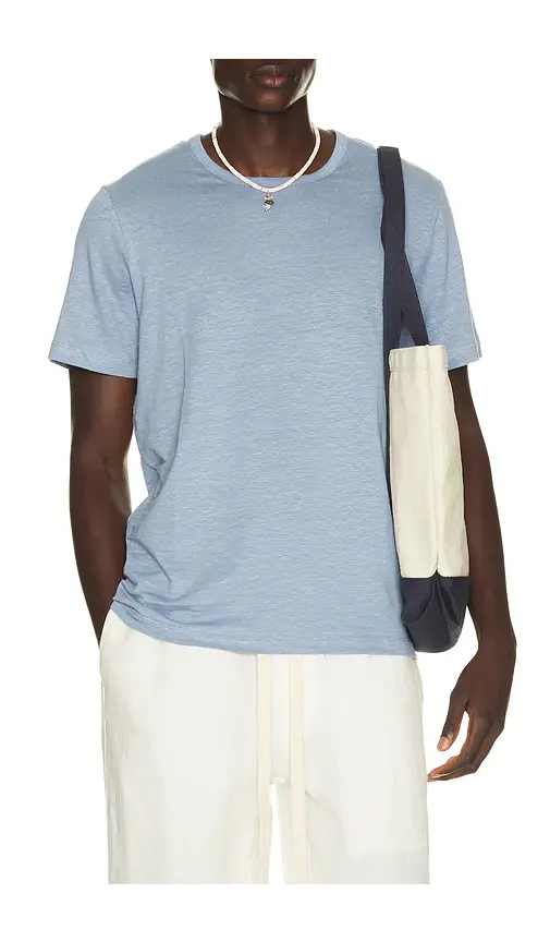 Onia Stretch Linen Crewneck Tee Shirt | Thumbnail 5