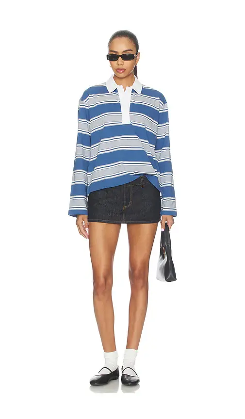 rag & bone Kelly Stripe Polo Long Sleeve | Thumbnail 4 rag & bone Kelly Stripe Polo Long Sleeve | Thumbnail 4