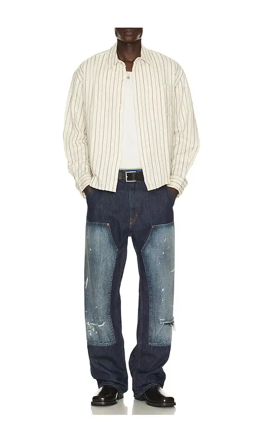 Bound Porto Herringbone Stripe Long Sleeve Shirt | Thumbnail 3 Bound Porto Herringbone Stripe Long Sleeve Shirt | Thumbnail 3