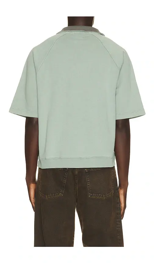 Bound Acid Wash Jersey 1/2 Zip Polo | Thumbnail 2
