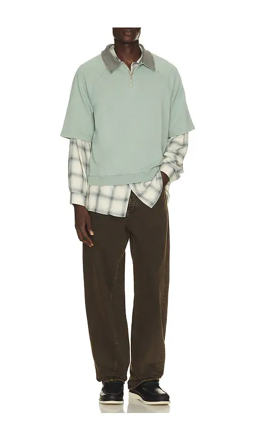 Bound Acid Wash Jersey 1/2 Zip Polo | Thumbnail 3