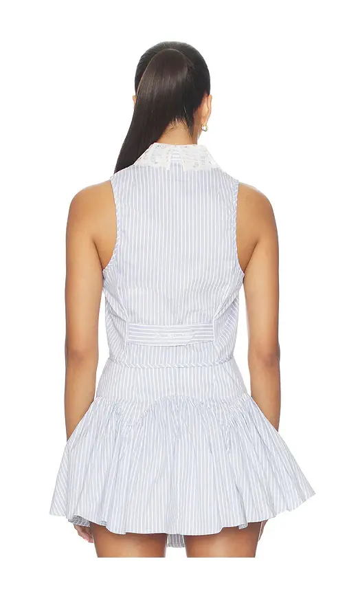 Fleur du Mal Embroidery Lace Collar Bib Top | Thumbnail 3 Fleur du Mal Embroidery Lace Collar Bib Top | Thumbnail 3