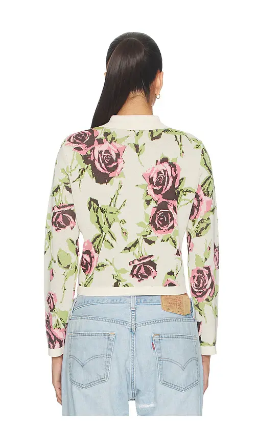 L'Agence Osiris Jacquard Collared Cardigan | Thumbnail 3 L'Agence Osiris Jacquard Collared Cardigan | Thumbnail 3