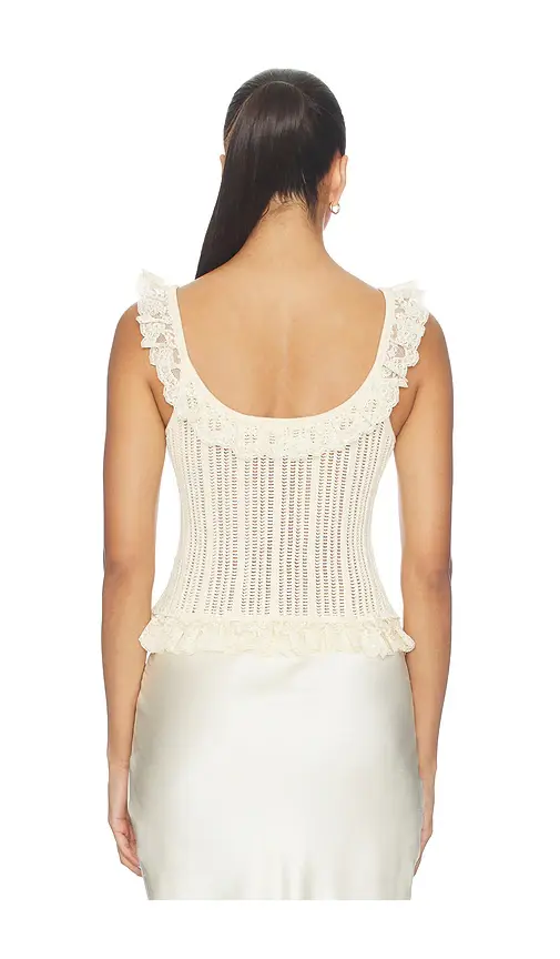 Tularosa Leyla Pointelle Ruffle Top | Thumbnail 3 Tularosa Leyla Pointelle Ruffle Top | Thumbnail 3