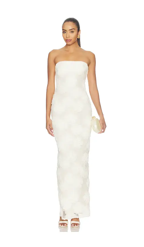 ROTATE Flower Mesh Tube Dress | Image 1 ROTATE Flower Mesh Tube Dress | Image 1