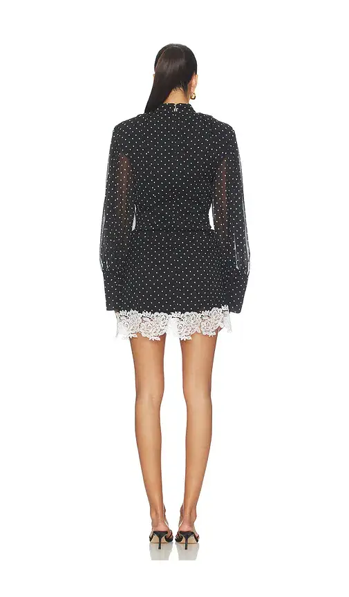 ROTATE Mini Dress Longsleeve Lace Detail | Thumbnail 3