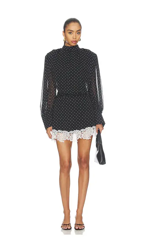 ROTATE Mini Dress Longsleeve Lace Detail | Image 1 ROTATE Mini Dress Longsleeve Lace Detail | Image 1