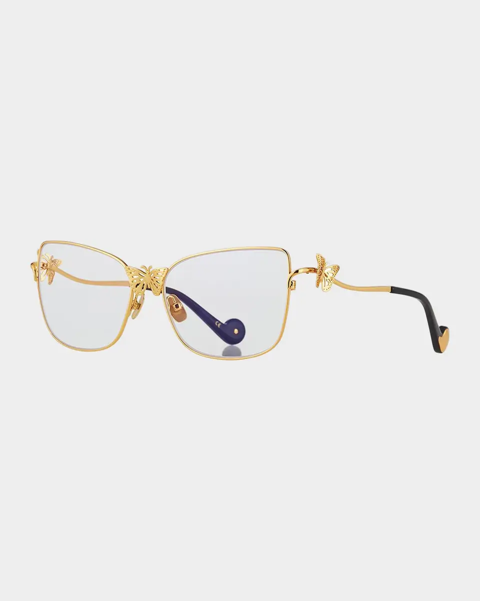 Anna-Karin Karlsson Le Papillon Cat-Eye Optical Frames w/ 3D Butterfly Detail | Thumbnail 2 Anna-Karin Karlsson Le Papillon Cat-Eye Optical Frames w/ 3D Butterfly Detail | Thumbnail 2