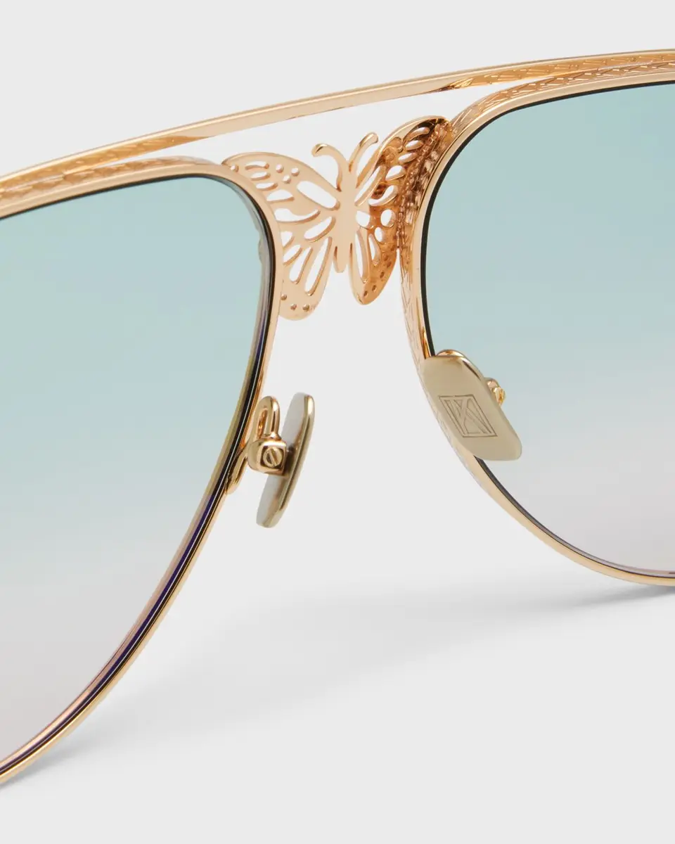 Anna-Karin Karlsson Miss Rosell 2 Butterfly Titanium Aviator Sunglasses | Thumbnail 4