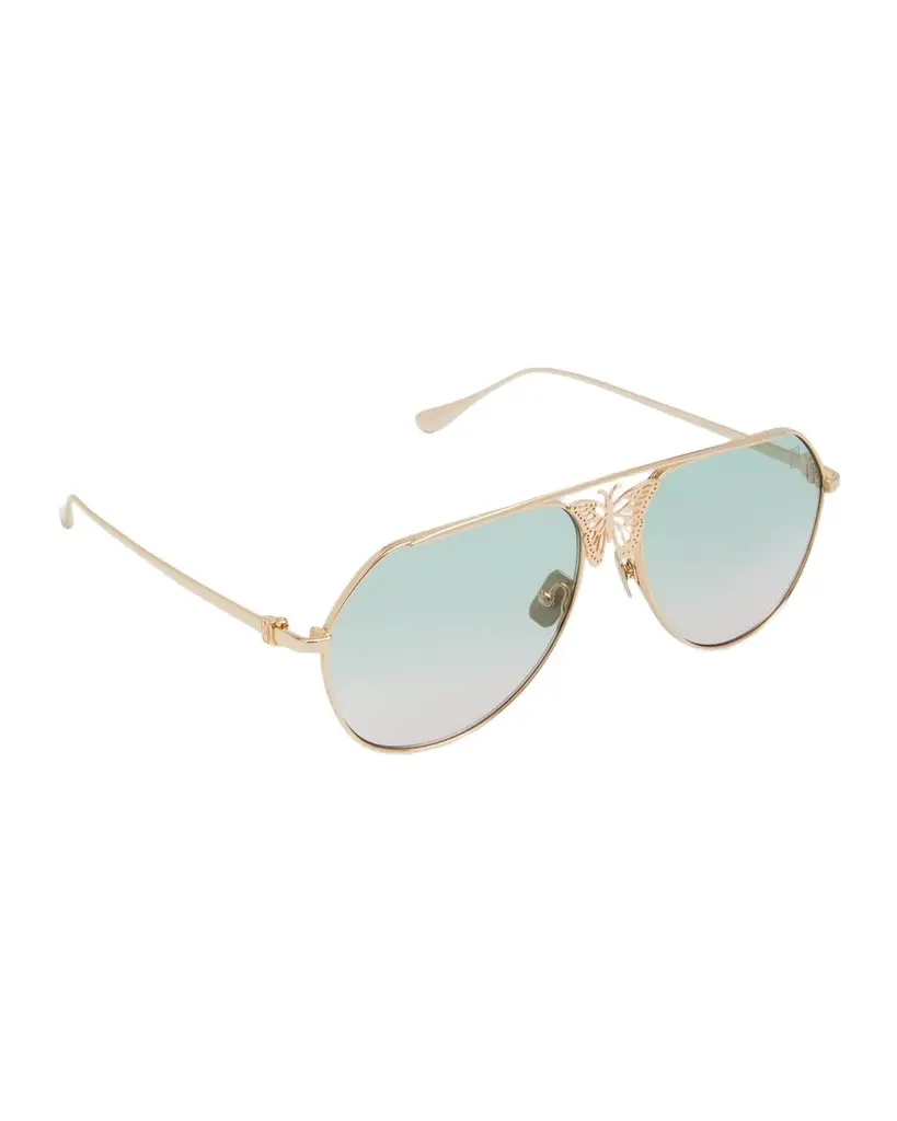 Anna-Karin Karlsson Miss Rosell 2 Butterfly Titanium Aviator Sunglasses | Image 1 Anna-Karin Karlsson Miss Rosell 2 Butterfly Titanium Aviator Sunglasses | Image 1