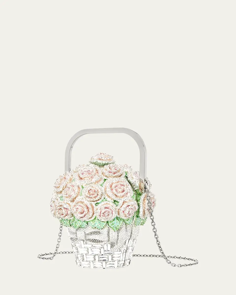 Judith Leiber Couture Basket of Roses Blush Bouquet Top-Handle Bag | Thumbnail 3 Judith Leiber Couture Basket of Roses Blush Bouquet Top-Handle Bag | Thumbnail 3
