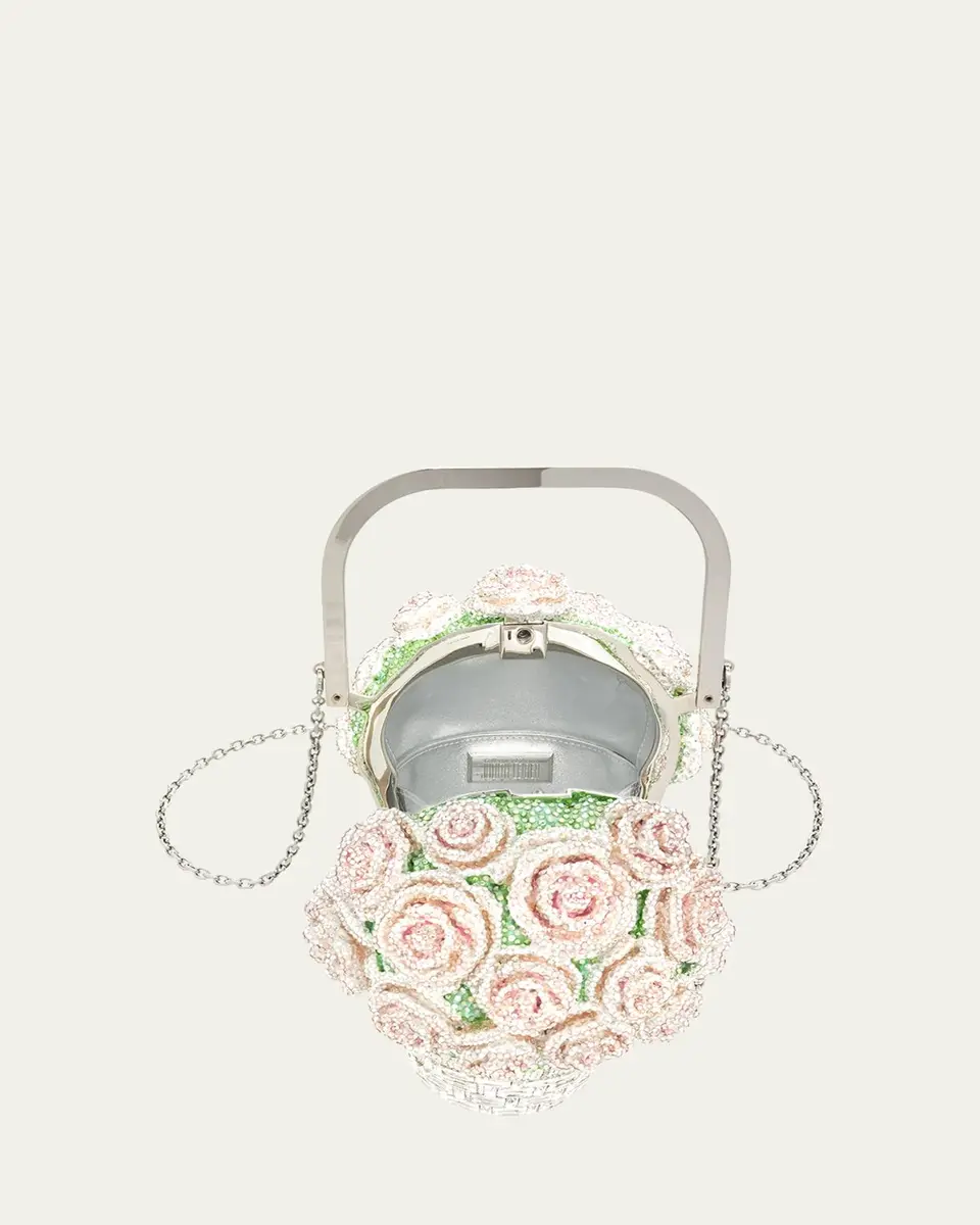 Judith Leiber Couture Basket of Roses Blush Bouquet Top-Handle Bag | Thumbnail 4 Judith Leiber Couture Basket of Roses Blush Bouquet Top-Handle Bag | Thumbnail 4