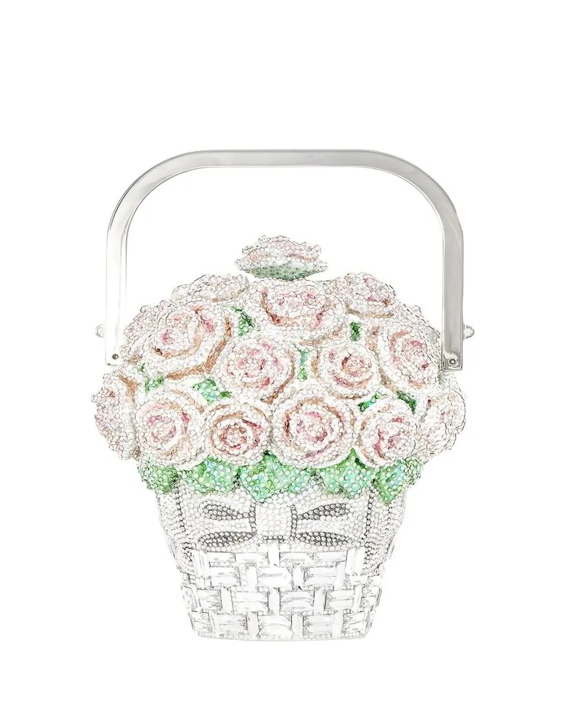 Basket of Roses Blush Bouquet Top-Handle Bag