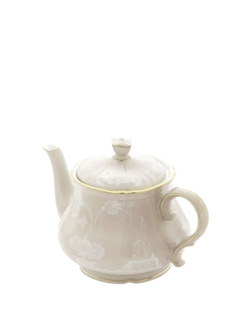 GINORI 1735 Oriente Italiano Meringa Teapot for 6, 24 oz.
