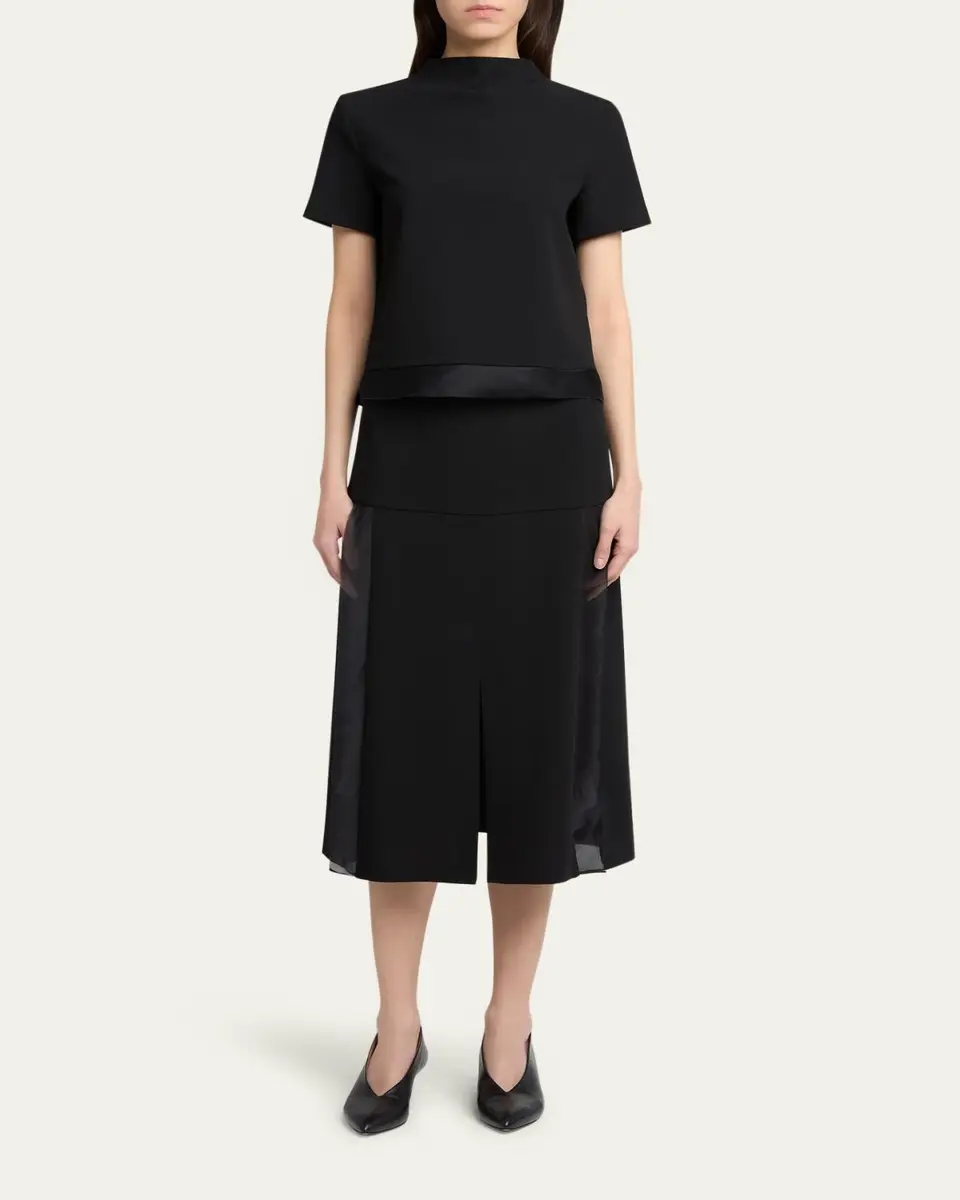 Jil Sander Slit Paneled Midi Skirt | Thumbnail 2