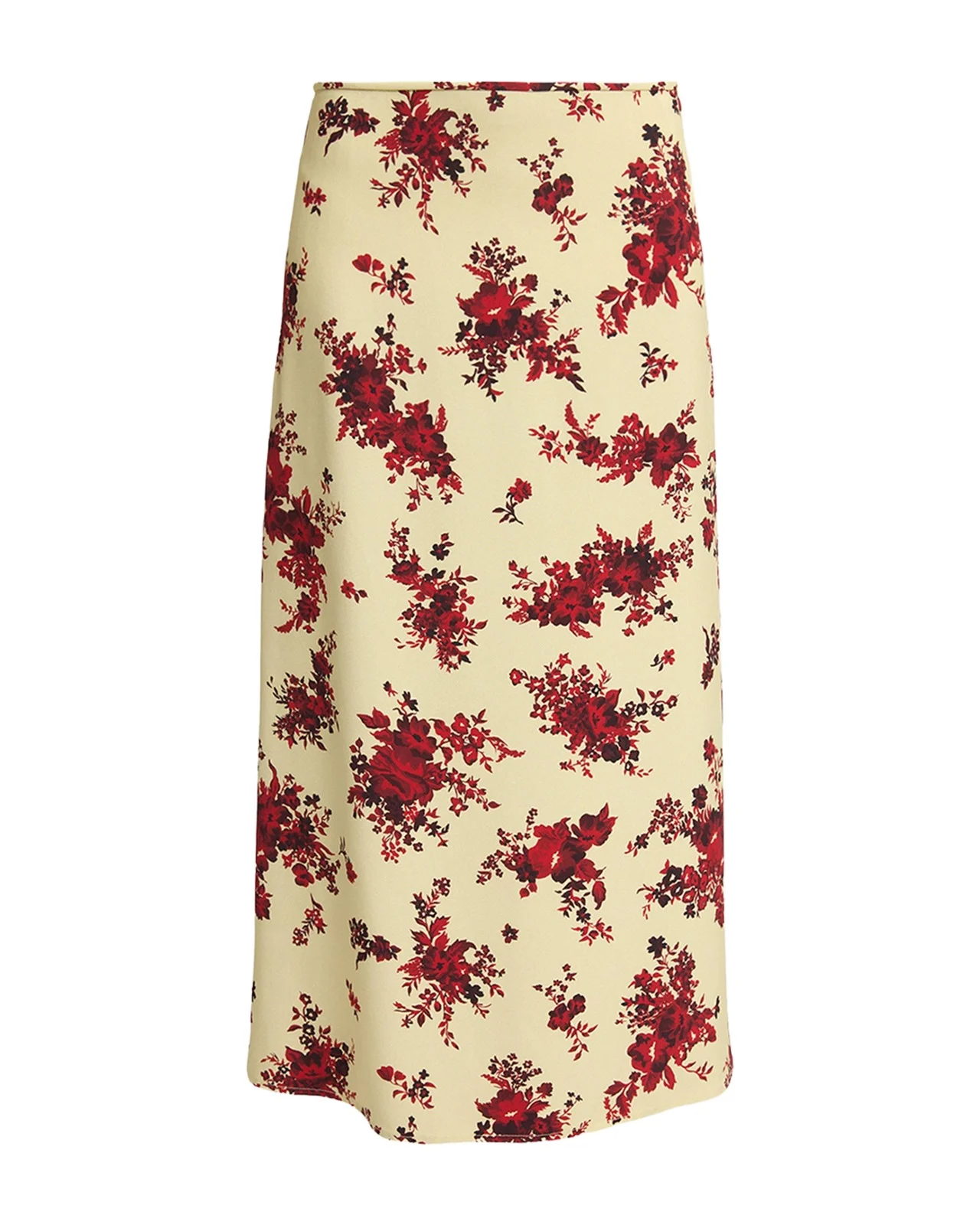 Floral-Print Viscose Midi Skirt