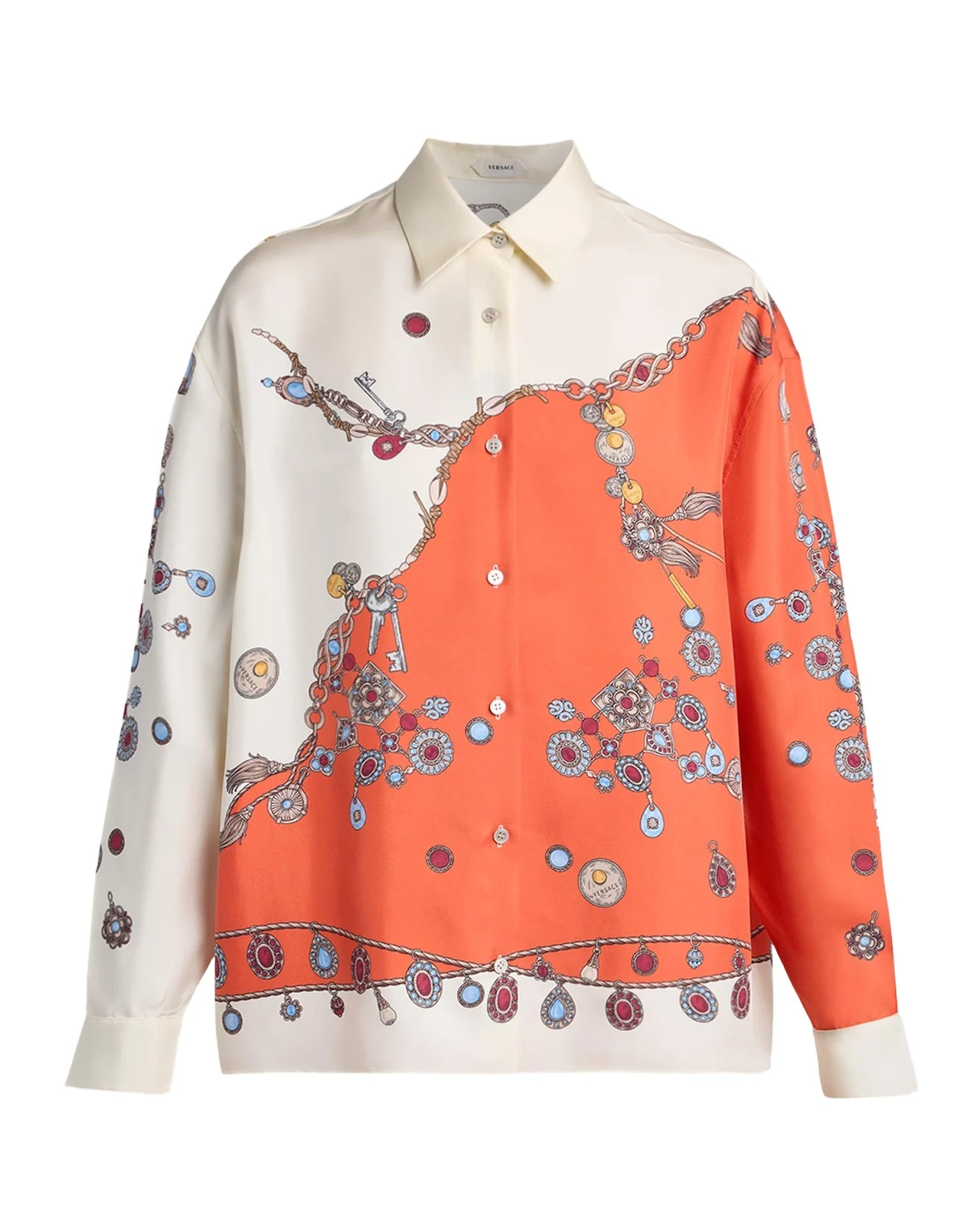 Printed Silk Twill Shirt Printed Silk Twill Shirt