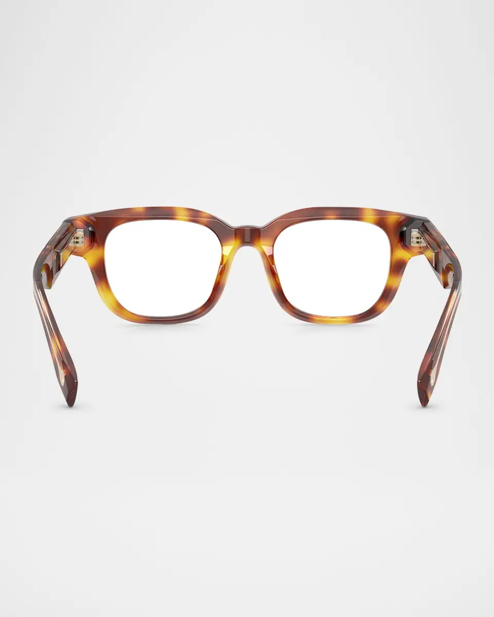 Brunello Cucinelli BC3012 Acetate Blue Light Rectangle Glasses | Thumbnail 4