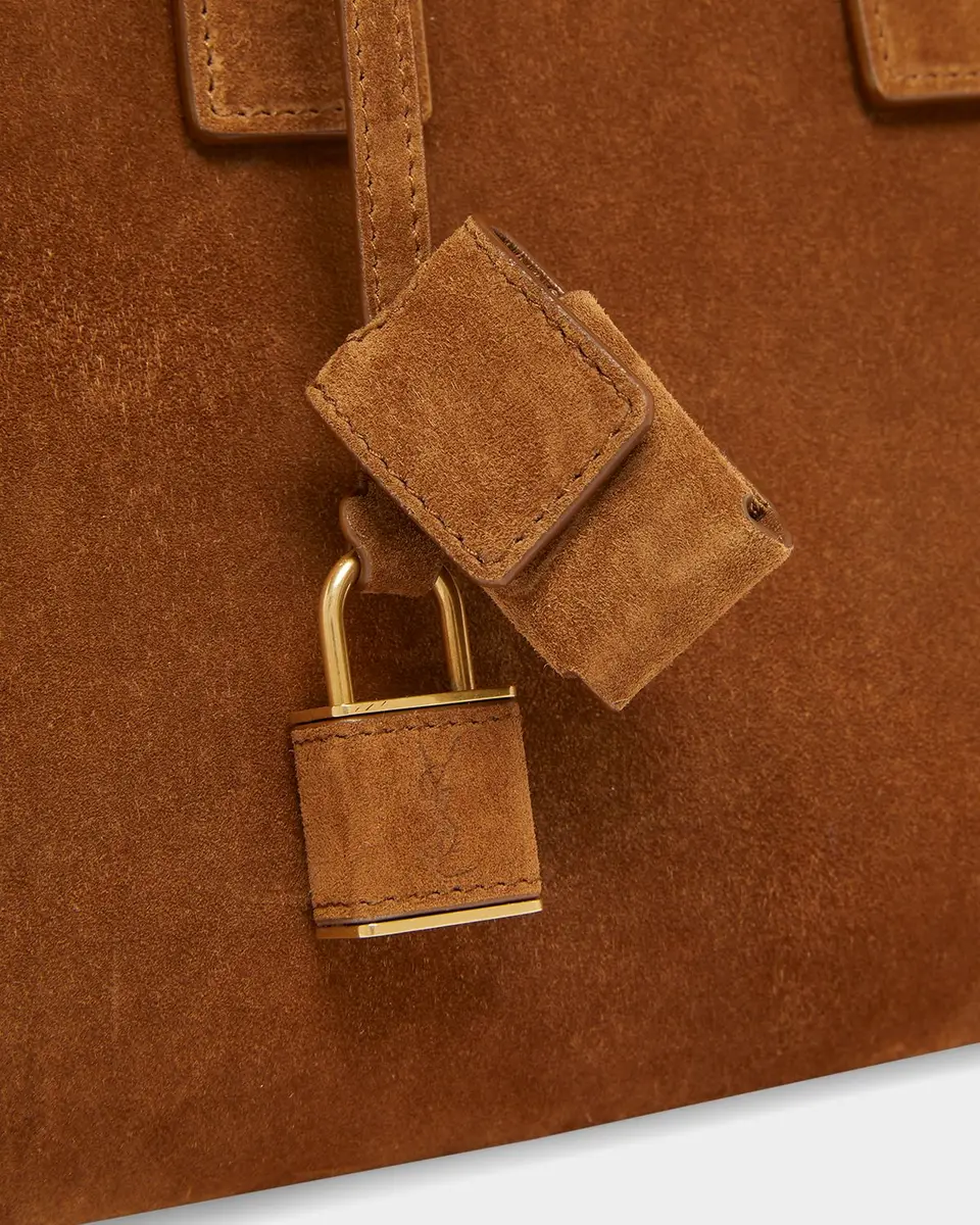 Saint Laurent Sac de Jour Small Suede Top-Handle Bag | Thumbnail 6 Saint Laurent Sac de Jour Small Suede Top-Handle Bag | Thumbnail 6