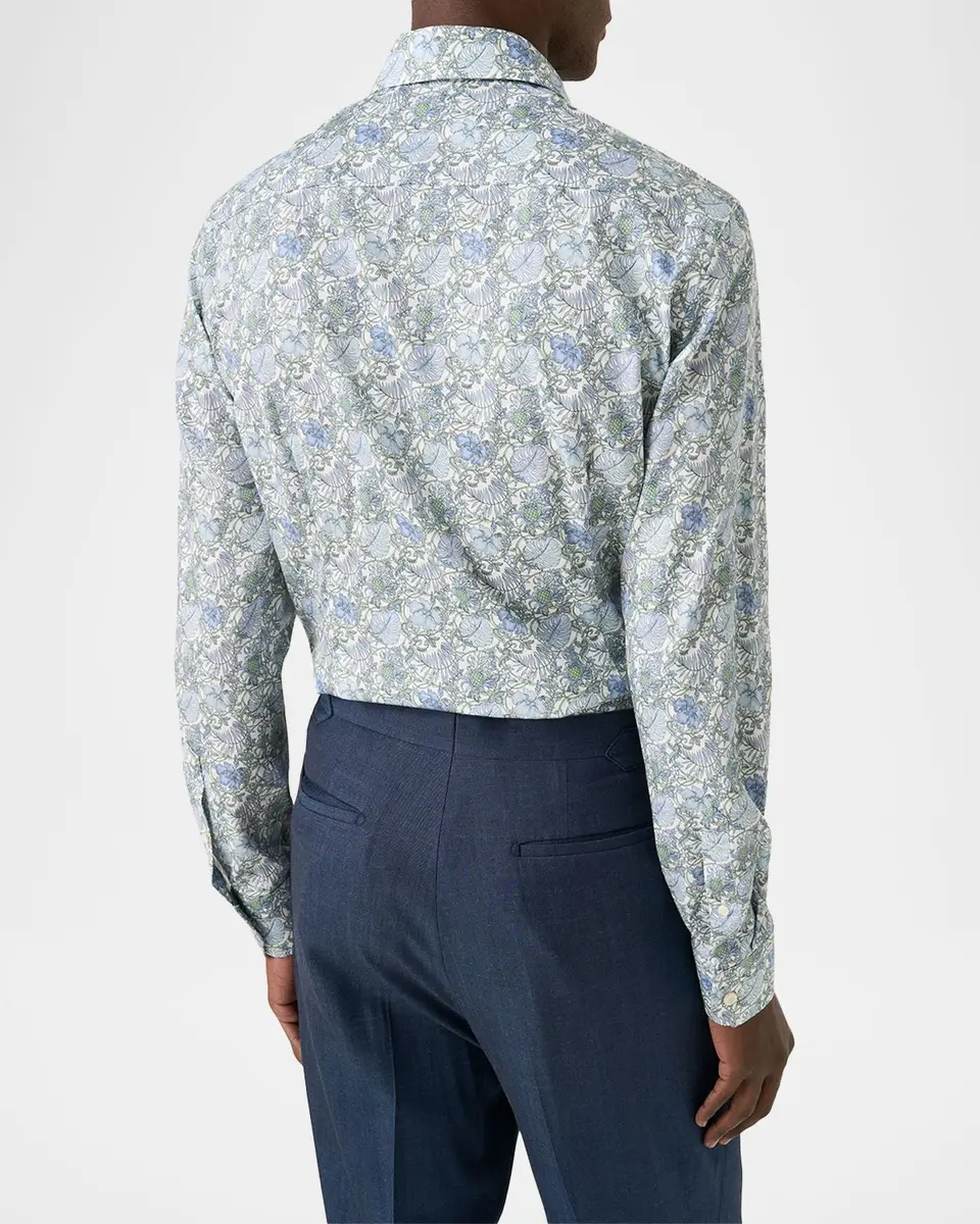 Eton Men's Signature Twill Floral Slim-Fit Dress Shirt | Thumbnail 3 Eton Men's Signature Twill Floral Slim-Fit Dress Shirt | Thumbnail 3
