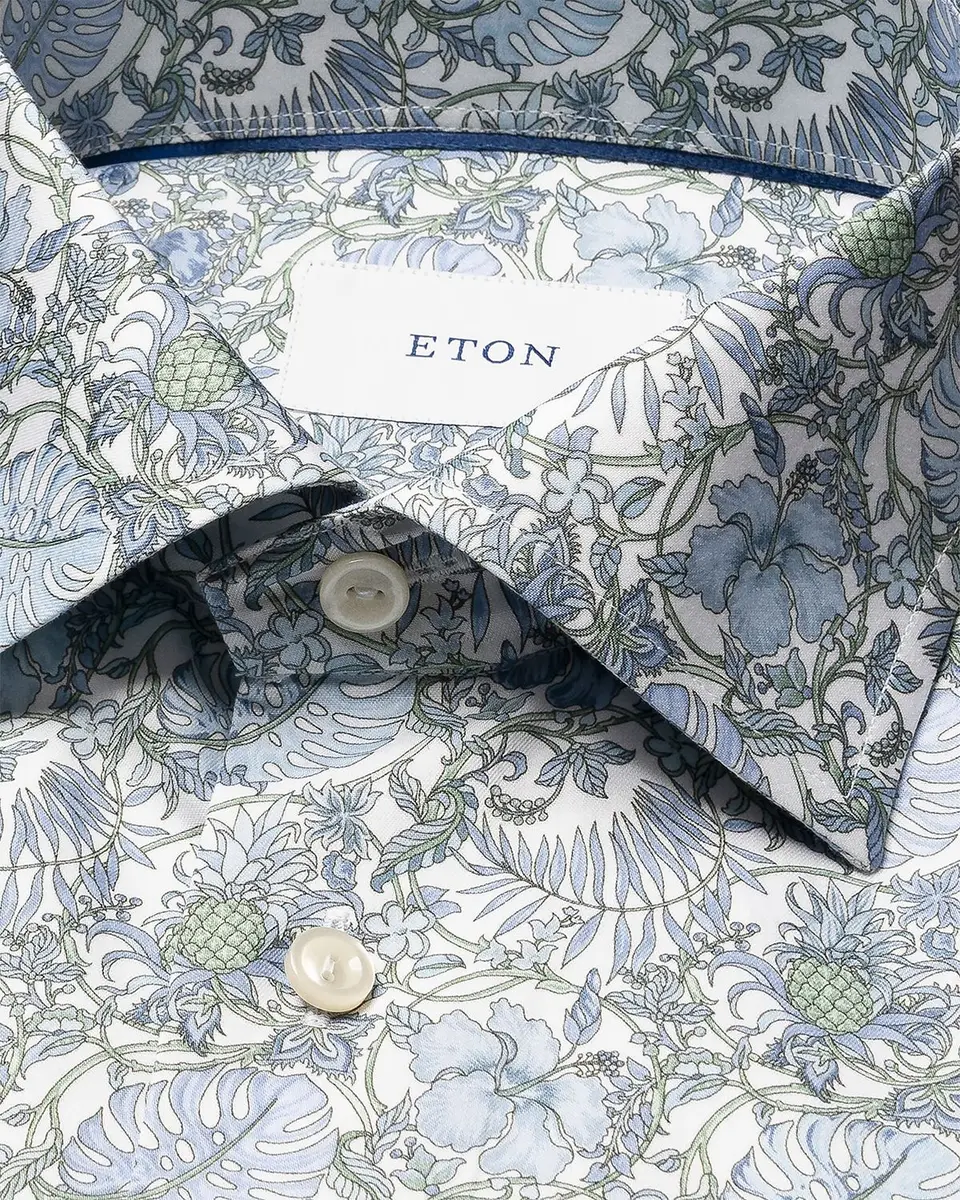 Eton Men's Signature Twill Floral Slim-Fit Dress Shirt | Thumbnail 6 Eton Men's Signature Twill Floral Slim-Fit Dress Shirt | Thumbnail 6