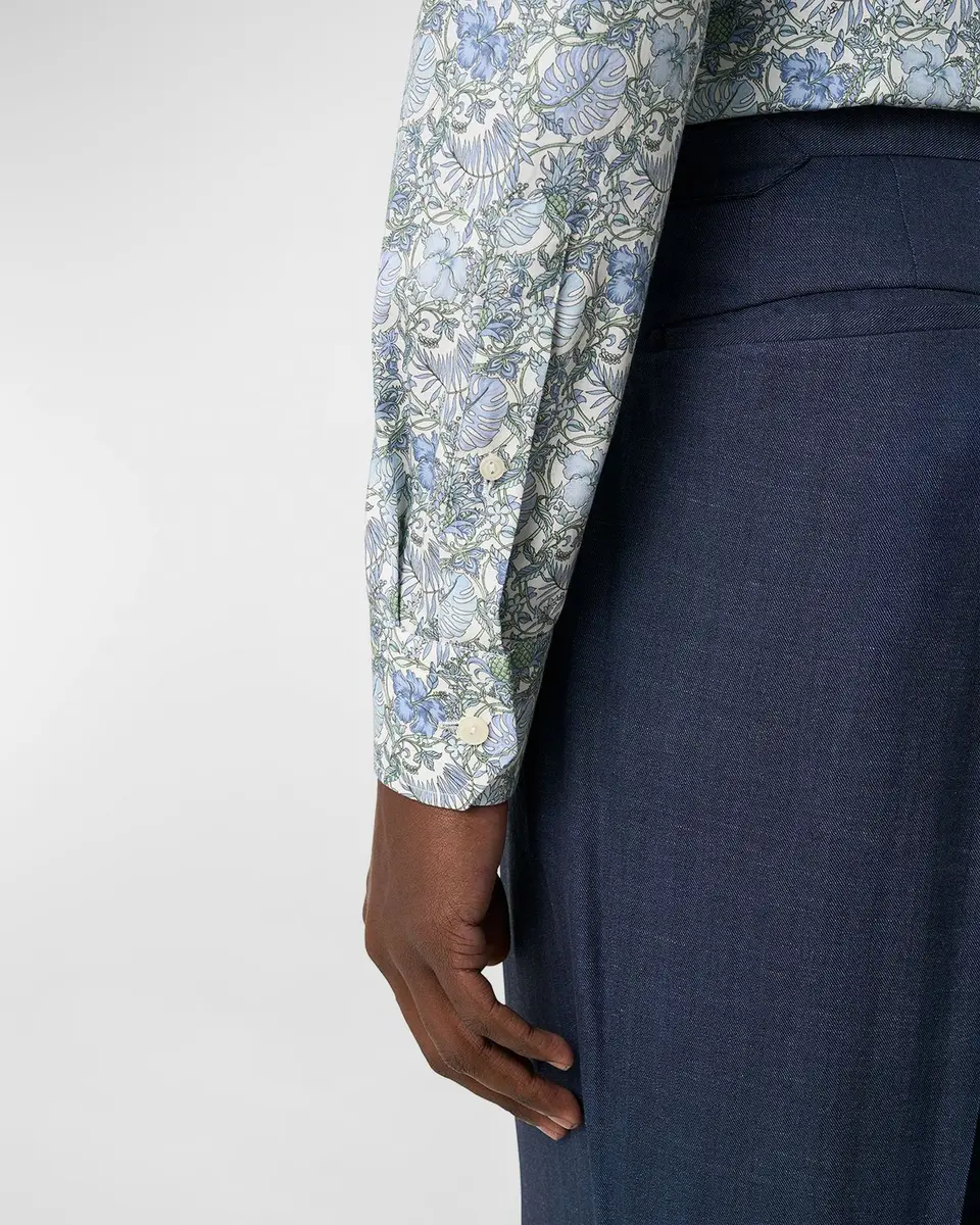 Eton Men's Signature Twill Floral Slim-Fit Dress Shirt | Thumbnail 8 Eton Men's Signature Twill Floral Slim-Fit Dress Shirt | Thumbnail 8