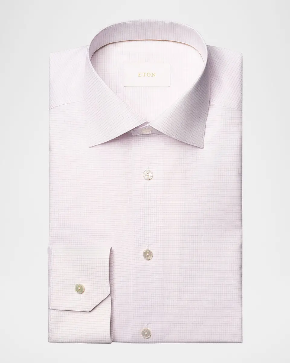 Eton Men's Elevated Supima Cotton Contemporary-Fit Dress Shirt | Thumbnail 2 Eton Men's Elevated Supima Cotton Contemporary-Fit Dress Shirt | Thumbnail 2
