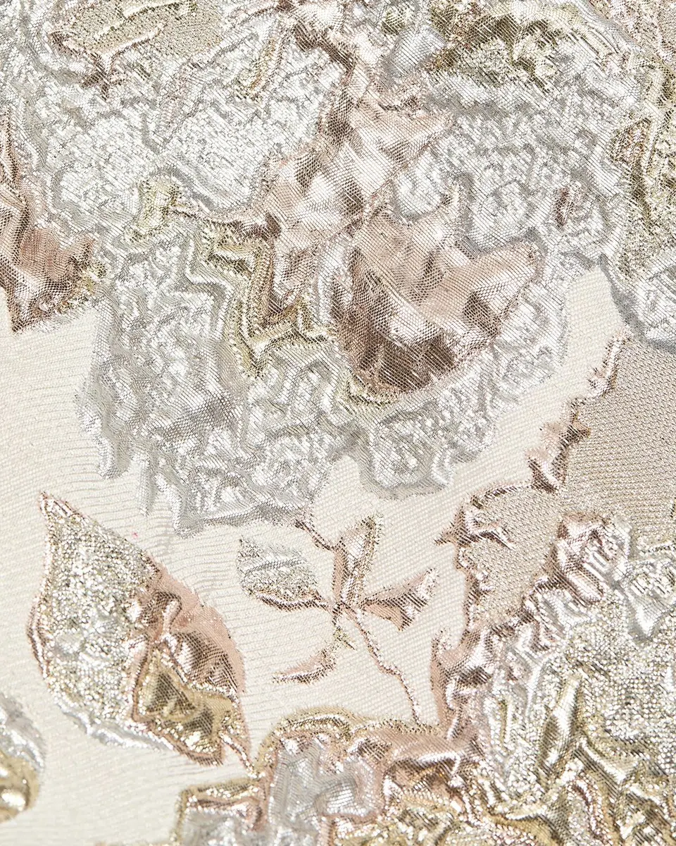 Rickie Freeman for Teri Jon Lantern-Sleeve Metallic Jacquard Bolero | Thumbnail 6