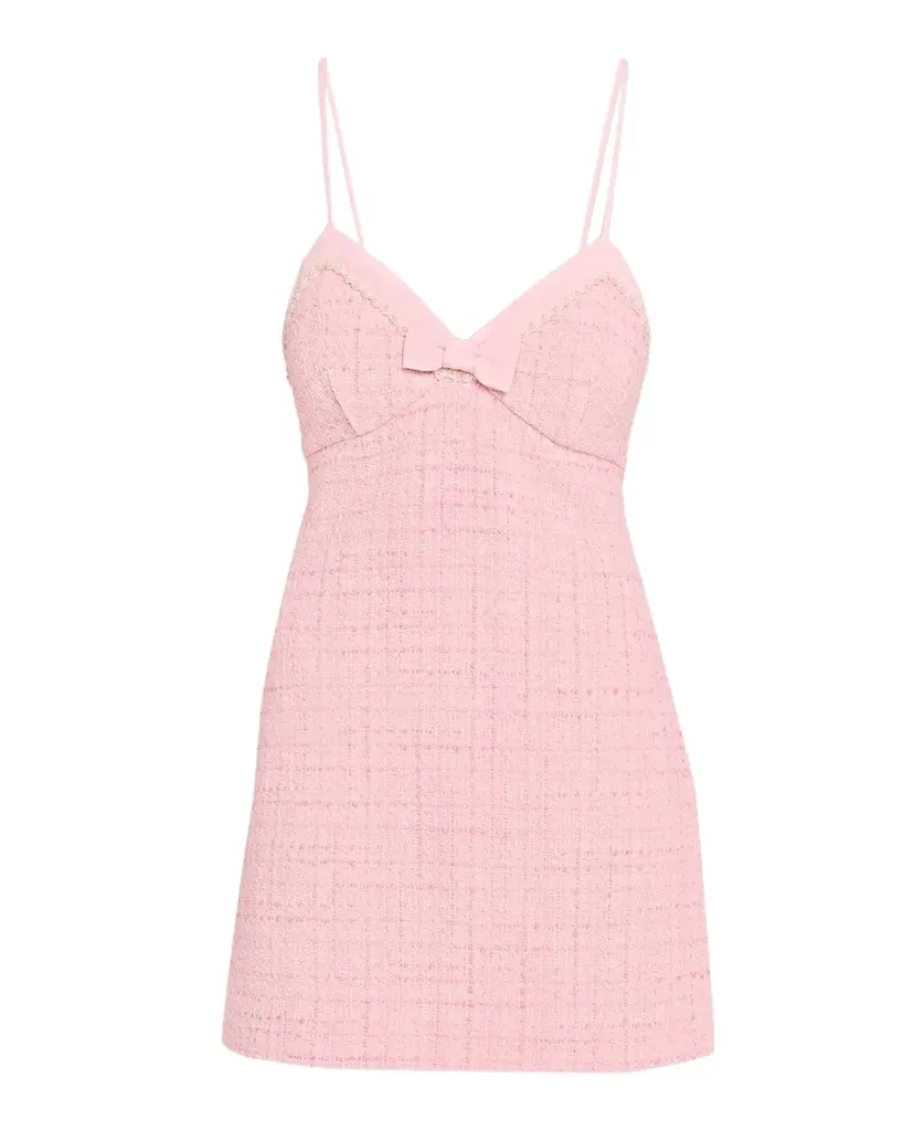 LoveShackFancy Florencio Tweed Mini Dress | Image 1 LoveShackFancy Florencio Tweed Mini Dress | Image 1