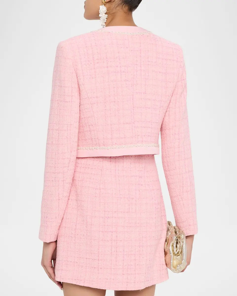 LoveShackFancy Ralphette Cropped Tweed Jacket | Thumbnail 3 LoveShackFancy Ralphette Cropped Tweed Jacket | Thumbnail 3