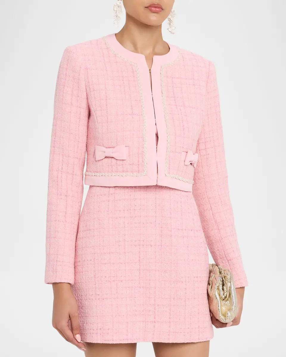LoveShackFancy Ralphette Cropped Tweed Jacket | Thumbnail 4 LoveShackFancy Ralphette Cropped Tweed Jacket | Thumbnail 4