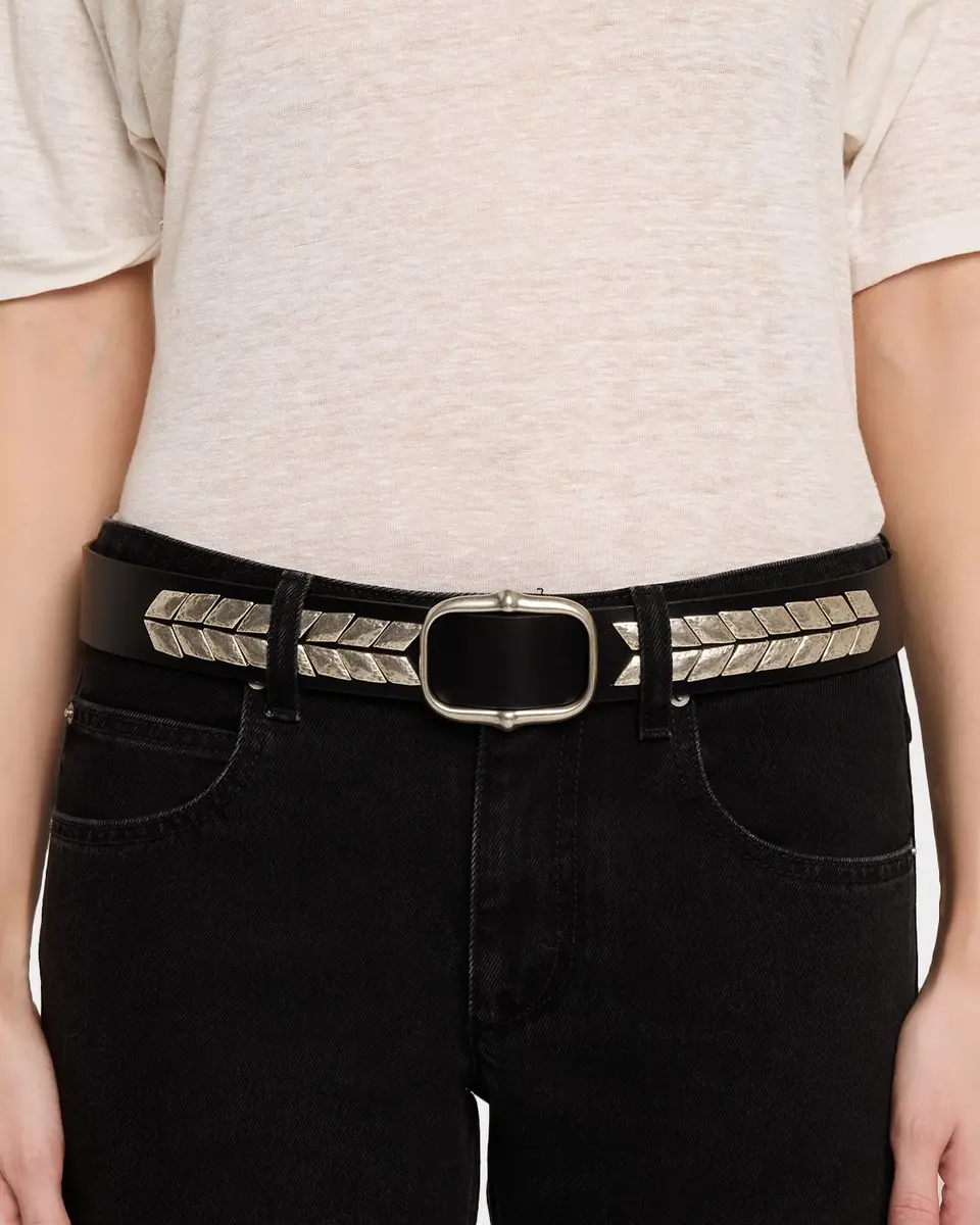 Isabel Marant Belja Metal-Embellished Leather Belt | Thumbnail 3 Isabel Marant Belja Metal-Embellished Leather Belt | Thumbnail 3