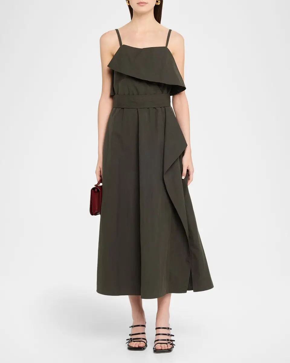 Proenza Schouler White Label Reign Washed Cotton Midi Dress | Thumbnail 2 Proenza Schouler White Label Reign Washed Cotton Midi Dress | Thumbnail 2