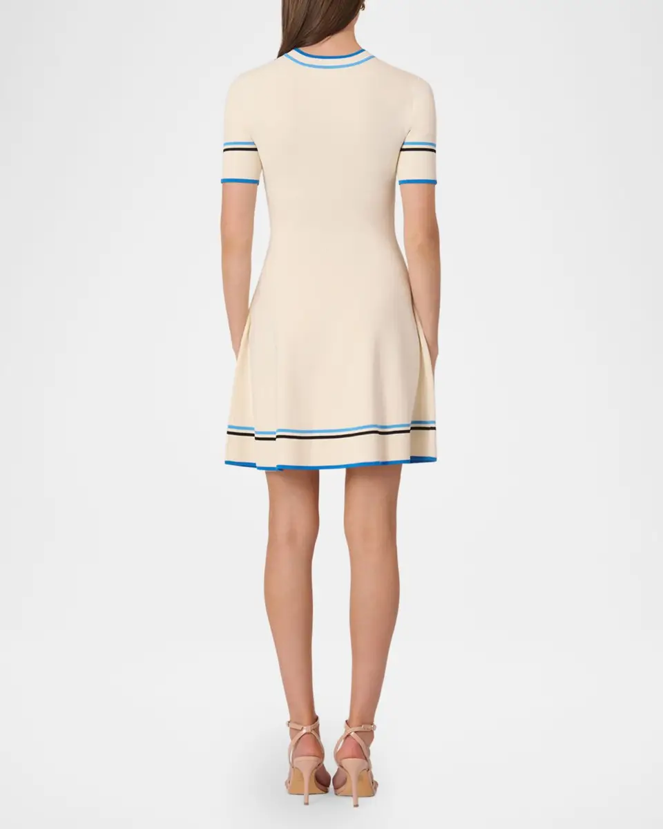 Shoshanna Kate Striped Rib Knit Fit-&-Flare Mini Dress | Thumbnail 3 Shoshanna Kate Striped Rib Knit Fit-&-Flare Mini Dress | Thumbnail 3