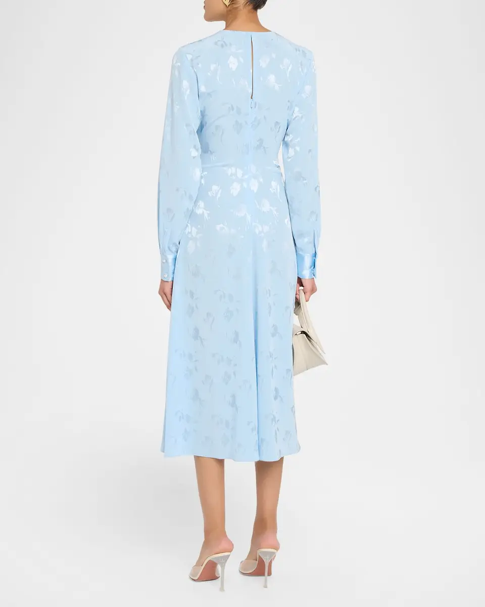 PRABAL GURUNG Long Sleeve Ruched Midi Dress | Thumbnail 3 PRABAL GURUNG Long Sleeve Ruched Midi Dress | Thumbnail 3