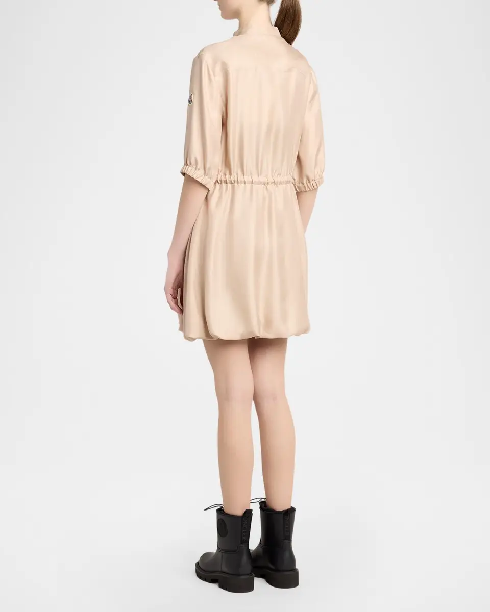 Moncler Silk Twill Mini Shirtdress | Thumbnail 3 Moncler Silk Twill Mini Shirtdress | Thumbnail 3