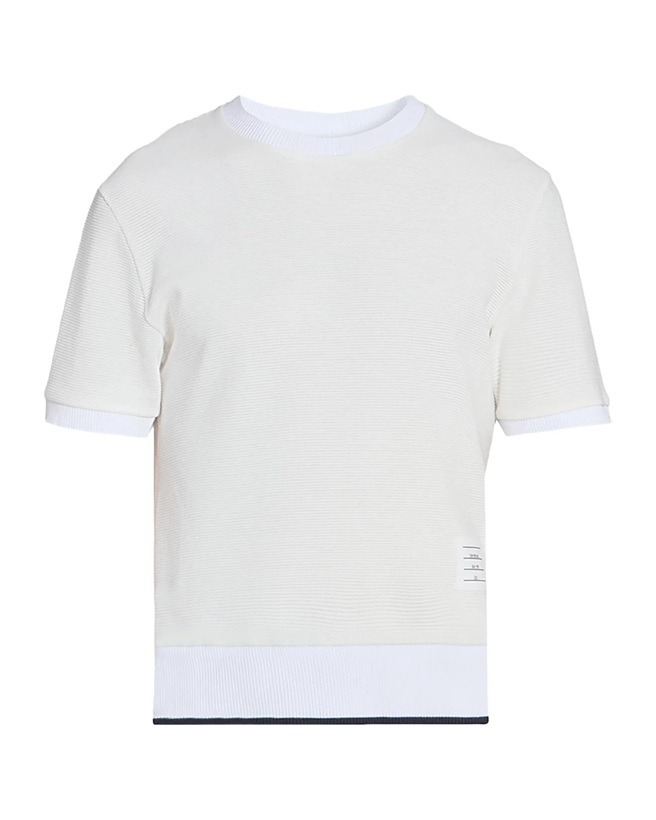 Thom Browne Men's Lightweight Waffle-Knit Cotton T-Shirt