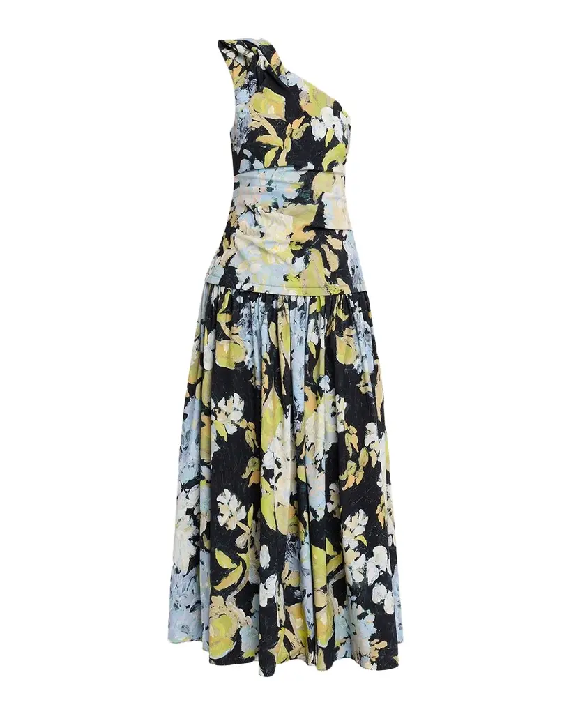 Acler Benetti Floral One-Shoulder Maxi Dress | Image 1 Acler Benetti Floral One-Shoulder Maxi Dress | Image 1