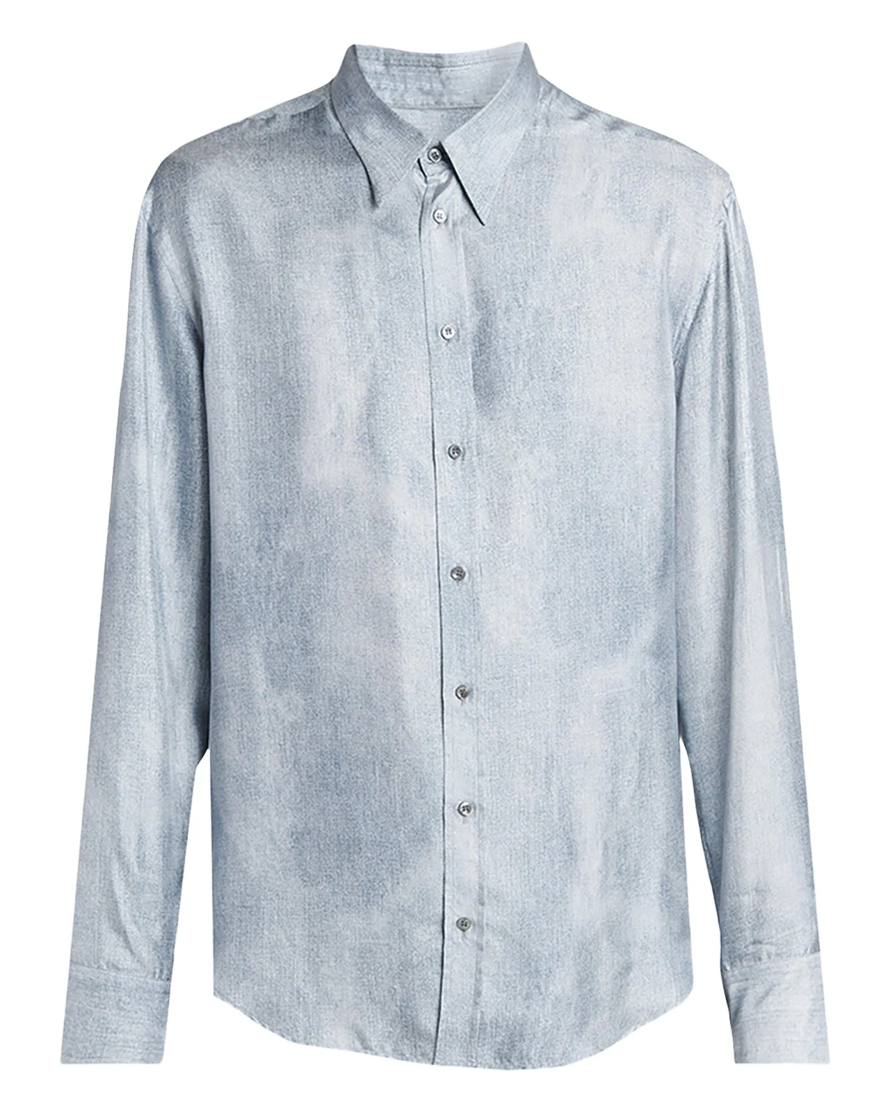 Men's Blur Printed Silk Shirt