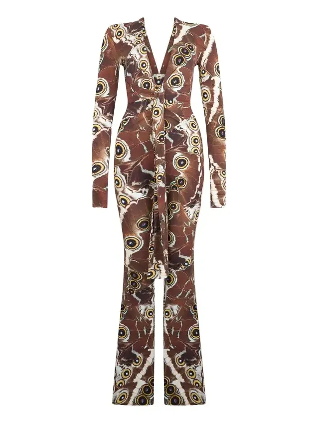 Mini Butterfly Print Jumpsuit