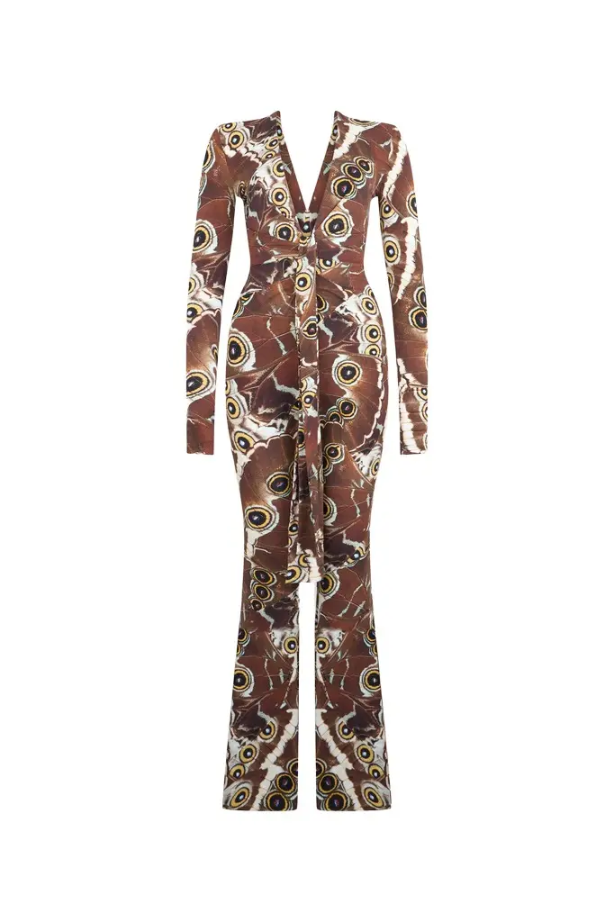 Roberto Cavalli Mini Butterfly Print Jumpsuit | Image 1 Roberto Cavalli Mini Butterfly Print Jumpsuit | Image 1