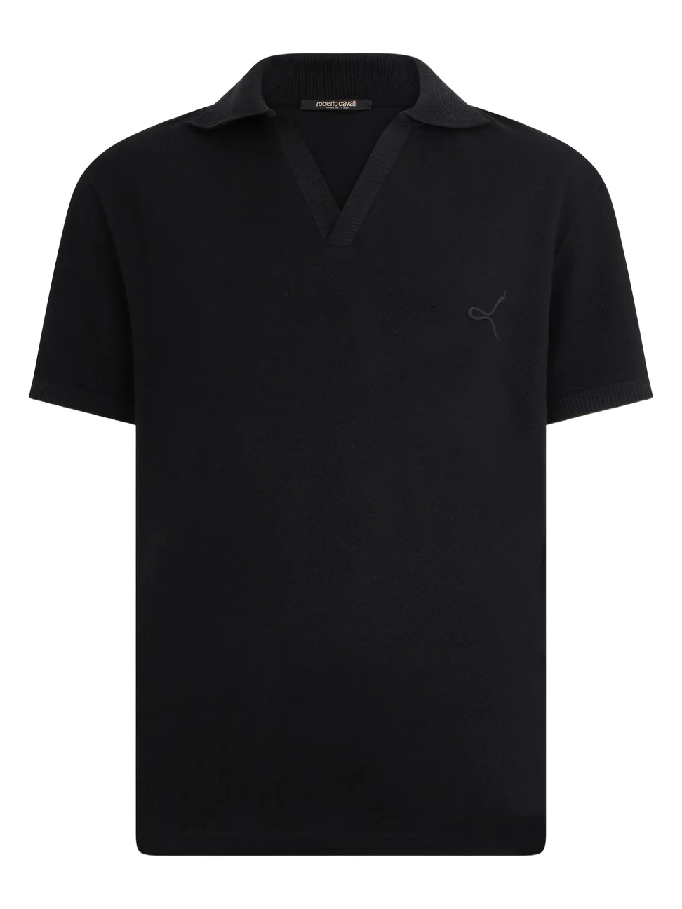 Black Polo Shirt With V Neck Black Polo Shirt With V Neck